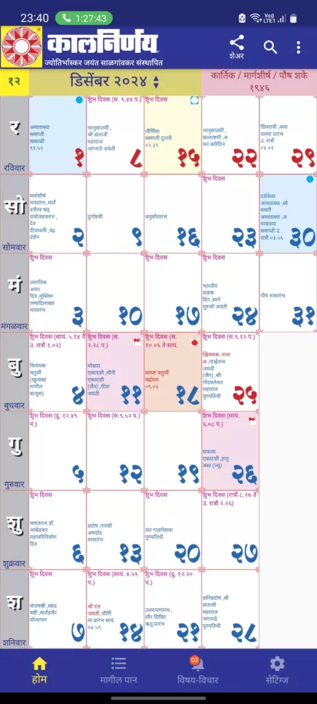 Kalnirnay 2024 December